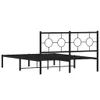 vidaXL Bettgestell mit Kopfteil Metall Schwarz 140x200 cm Produktbild-Vorschau 7