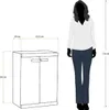 Armoire basse en résine pvc à deux portes, modèle à deux Voir les images du produit 5