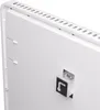 A close-up view of the back of a white heating panel, showing mounting brackets and ventilation slots. Náhled obrázku produktu