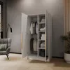 Drehtürenschrank LARO 100 cm Moderner Kleiderschrank mit Produktbild-Vorschau 3