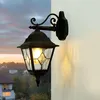 Außenwandlampe Garten Terrasse IP43 Schwarz E27 Glas Metall Produktbild-Vorschau 3