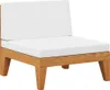 vidaXL Modular-Mittelsofa mit Cremeweißen Kissen Akazie Produktbild-Vorschau 7
