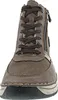 A close-up front view of a brown high-top sneaker boot. Produktbild-Vorschau