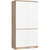 Akord Armoire 4 Portes Chêne Sonoma/Blanc 90X51X180 Voir les images du produit 1