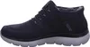 A side view of a black Skechers boot with a gray sole. Náhled obrázku produktu