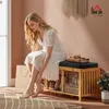Panca porta scarpe HOMCOM con seduta e ripiani, 102 x 33 x Anteprima dell’immagine prodotto 2