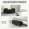 HOMCOM Gepolsterte Sitzbank mit Stauraum, Metall, Holz, Produktbild-Vorschau 6