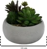 Fleur artificielle en pot gris, décoration de salle de Voir les images du produit 2