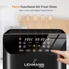 Close-up of an air fryer oven's digital control panel, with a hand pressing a button. Podgląd zdjęcia produktu