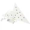 A white paper star decoration with small gold stars and a battery-powered LED light string. Náhled obrázku produktu