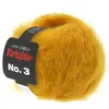 A ball of yellow yarn with a black label. Produktbild-Vorschau