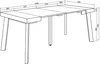 Ausziehbarertisch, 180x90x73cm, Für 8 Gäste, Hölzerne Produktbild-Vorschau 4