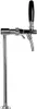 A chrome beer tap with a black handle and a chrome dispensing spout, mounted on a chrome stand. Produktbild-Vorschau