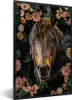 MuchoWow® MuchoWow® Gerahmtes Poster Pferd - Blumen - Produktbild-Vorschau 1