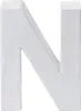 Papp Buchstabe N weiss 10 x 3,5cm Produktbild-Vorschau 1