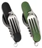 6-in-1 Klappbesteck Set 2-teilig, Edelstahl Campingbesteck Produktbild-Vorschau 1