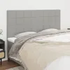vidaXL Kopfteil Hellgrau 160 x 5 x 118/128 cm Stoff Produktbild-Vorschau 2