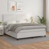 vidaXL Boxspringbett mit Matratze Weiß 160x200 cm Produktbild-Vorschau 2