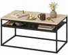 Couchtisch mit Ablage, Industriestil, Wohnzimmertisch Produktbild-Vorschau 3