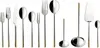 A collection of silverware and serving utensils arranged in a line against a white background. Podgląd zdjęcia produktu