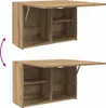 Kúpeľňová nástenná skrinka 60x25x40 cm kompozitné drevo Náhľad obrázku produktu 8