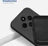 A close-up shot of a black phone case, showing the interior and the camera cutout area of a phone. Produktbild-Vorschau