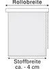 Diagram showing the dimensions of a roller blind. Produktbild-Vorschau