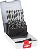 A set of drill bits in a plastic case. Voir les images du produit