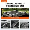 A collage of images showing roof racks on a car and different types of car roof rails. Náhľad obrázku produktu