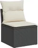 A single outdoor chair with beige cushions on a white background. Podgląd zdjęcia produktu