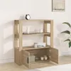 vidaXL Příborník Sonoma Dub 80x30x90 cm výrobek ze dřeva Náhled obrázku produktu 3