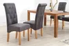 Edler Kolonial Stuhl CASA mit Nackenrolle grau Vintage Look Produktbild-Vorschau 4