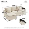 Merax Ecksofa, mit Schlaffunktion, L-Form 3-Sitzer-Sofa mit Produktbild-Vorschau 6