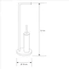 A line drawing of a toilet paper holder with a toilet brush holder. Podgląd zdjęcia produktu