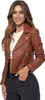 Tazzio Damen Lederjacke F507 Cognac S Produktbild-Vorschau 2