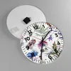 Wanduhr - Rund - Glasuhr - Blume Wiese Natur - 40x40cm - Produktbild-Vorschau 2