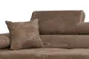 Ecksofa Aller L-form Schlafsofa in Braun Cord Eckcouch mit Produktbild-Vorschau 6