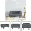 The Living Store Kindersofa Dunkelgrau 50x40x26,5 cm Samt Produktbild-Vorschau 8