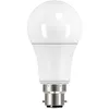 A white LED light bulb with a silver base, isolated on a white background. Produktbild-Vorschau