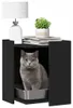 vidaXL Katzenklo Schwarz 42x42x51 cm Holzwerkstoff Produktbild-Vorschau 3