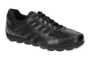 A black Geox sneaker is shown against a white background. Produktbild-Vorschau