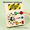 Montessori Sensorik Lernspielzeug aus Holz – Busy Board für Produktbild-Vorschau 2