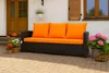 Gartenkissen Set orange – 100x60 + 2x50x56 cm – Für Produktbild-Vorschau 4