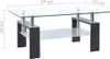 Tavolino grigio trasparente 95x55x40 cm in vetro temperato Anteprima dell’immagine prodotto 8