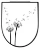 WC Sitz D-Form Schwarz mit Absenkautomatik Motiv Pusteblume Produktbild-Vorschau 8