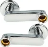Two chrome-plated S-shaped connectors for wall-mounted faucets. Produktbild-Vorschau
