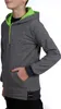 Jungen Pullover mit Kapuze meliert Grau 110 Produktbild-Vorschau 2