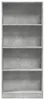 vidaXL Libreria grigio cemento 60x24x143 cm materiale legno Anteprima dell’immagine prodotto 4