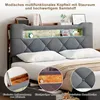 UnboxG Polsterbett 140x200cm mit USB & Typ C, Stauraumbett Produktbild-Vorschau 6