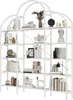 Scaffale 170x26x190 cm in acciaio e MDF, libreria a 5 Anteprima dell’immagine prodotto 4